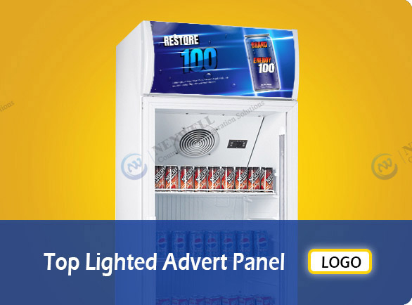 Top Lighted Advert Panel | NW-LG230XF-310XF-360XF single door cooler for sale