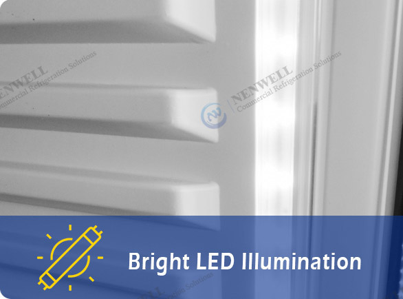 Bright LED Illumination | NW-LG230XF-310XF-360XF single door glass cooler