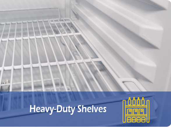 Heavy-Duty Shelves | NW-LG232B-282B-332B-382B glass door chiller fridge