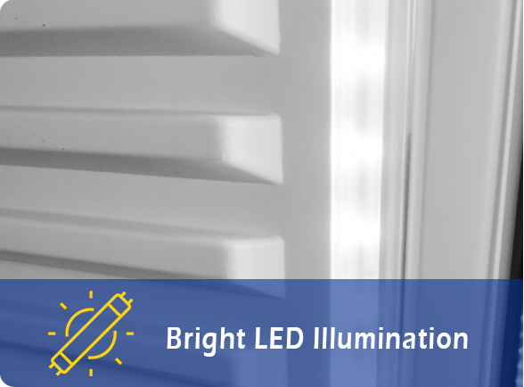 Bright LED Illumination | NW-LG232B-282B-332B-382B single glass door display chiller