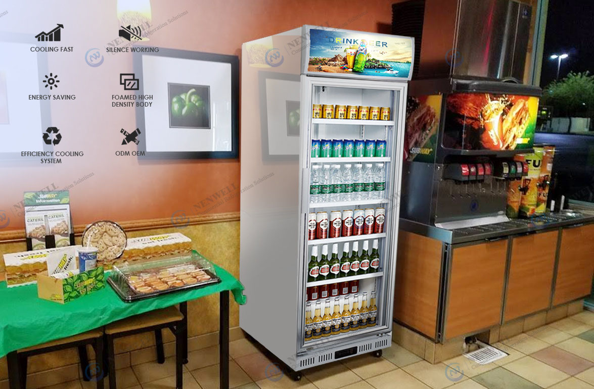 NW-LG252DF-302DF-352DF-402DF Commercial Upright Single Glass Door Beverage Display Cooler Refrigerator Price For Sale | manufacturers & factories
