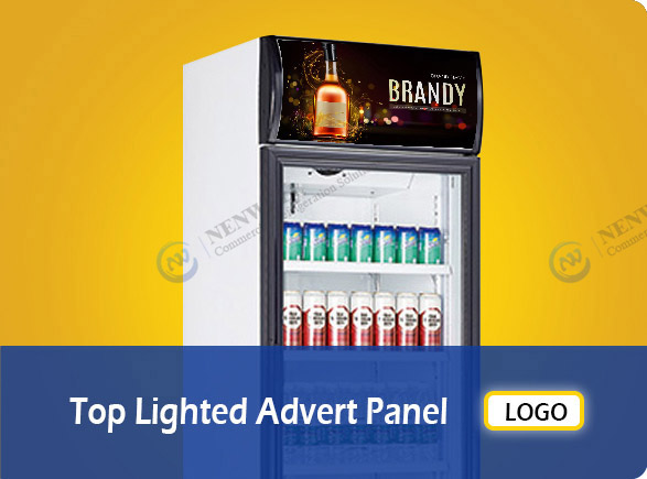 Top Lighted Advert Panel | NW-LG252DF-302DF-352DF-402DF commercial display cooler