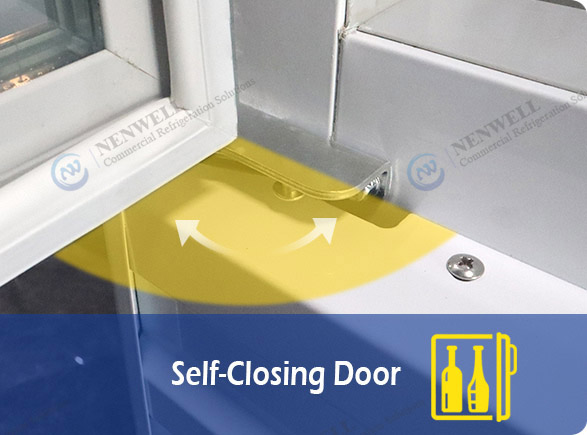 Self-Closing Door | NW-LG252DF-302DF-352DF-402DF single glass door cooler