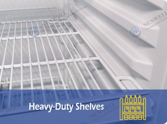 Heavy-Duty Shelves | NW-LG252DF-302DF-352DF-402DF single door beverage cooler