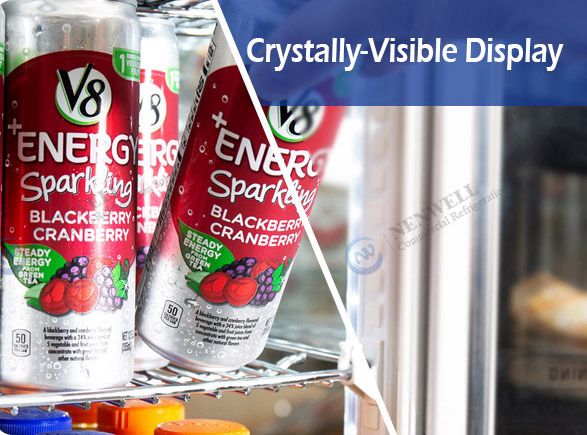 Crystally-Visible Display | NW-LG268-300-350-430 upright glass door fridge