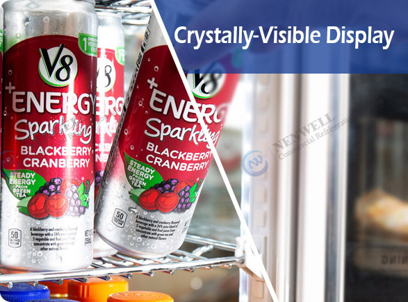 Crystally-Visible Display | NW-LG268F-300F-350F-430F-660F upright display fridge