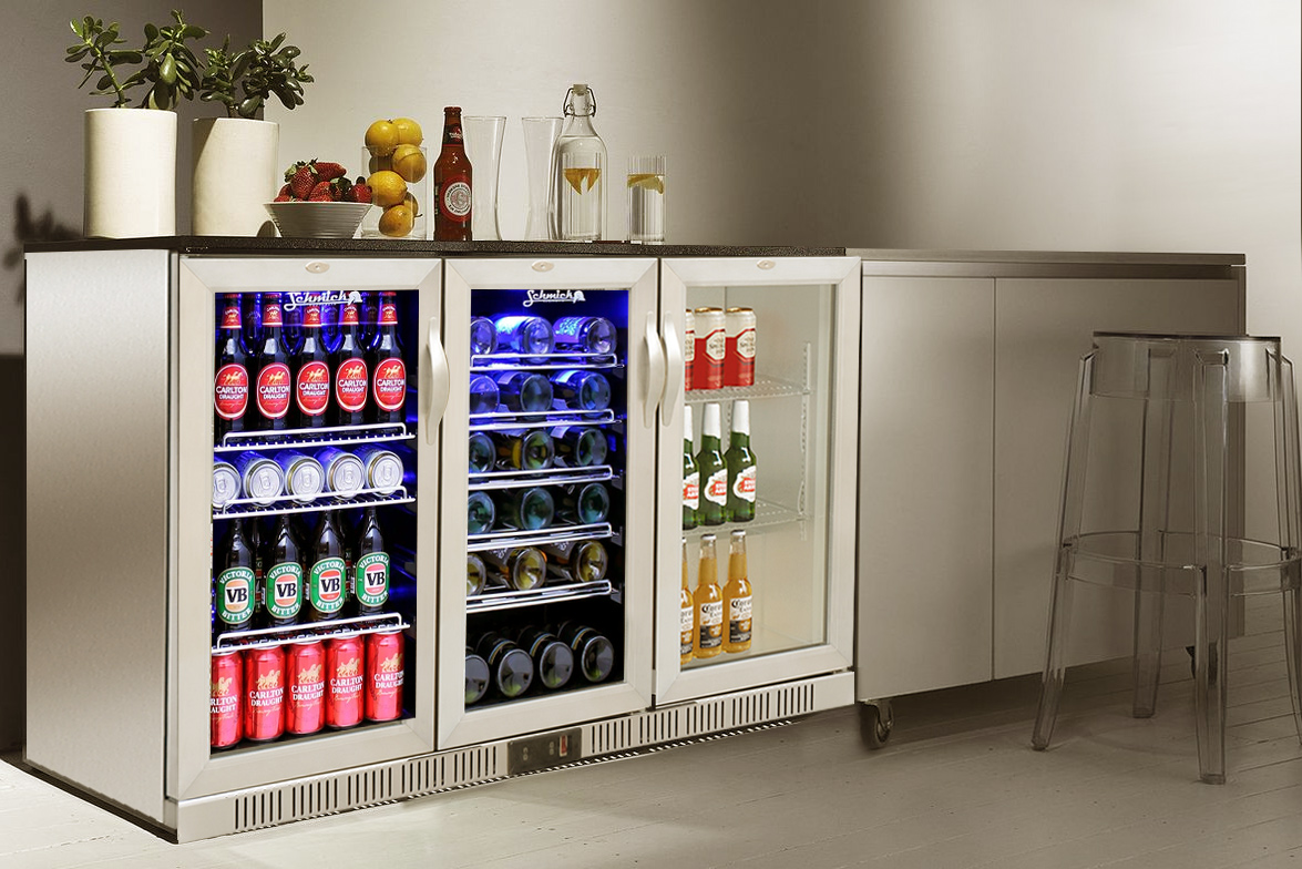 NW-LG330B Undercounter Triple Swing Or Sliding Glass Door Drinks & Beverage Back Bar Cooler Fridge Price For Sales | manufacturers & factories