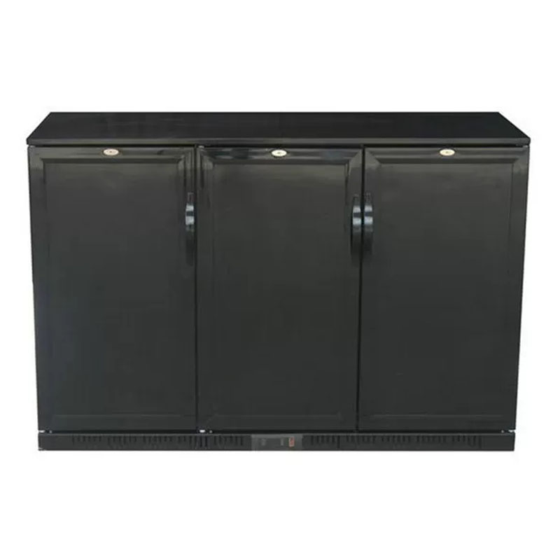 Small Triple Solid Door Beer Beverage And Cool Drinks Back Bar Refrigerator
