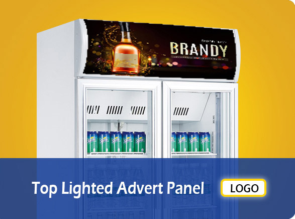 Top Lighted Advert Panel | NW-LG400F-600F-800F-1000F beverage cooler
