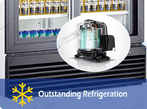 Outstanding Refrigeration | NW-LG800PFS-1000PFS double sliding door beer fridge