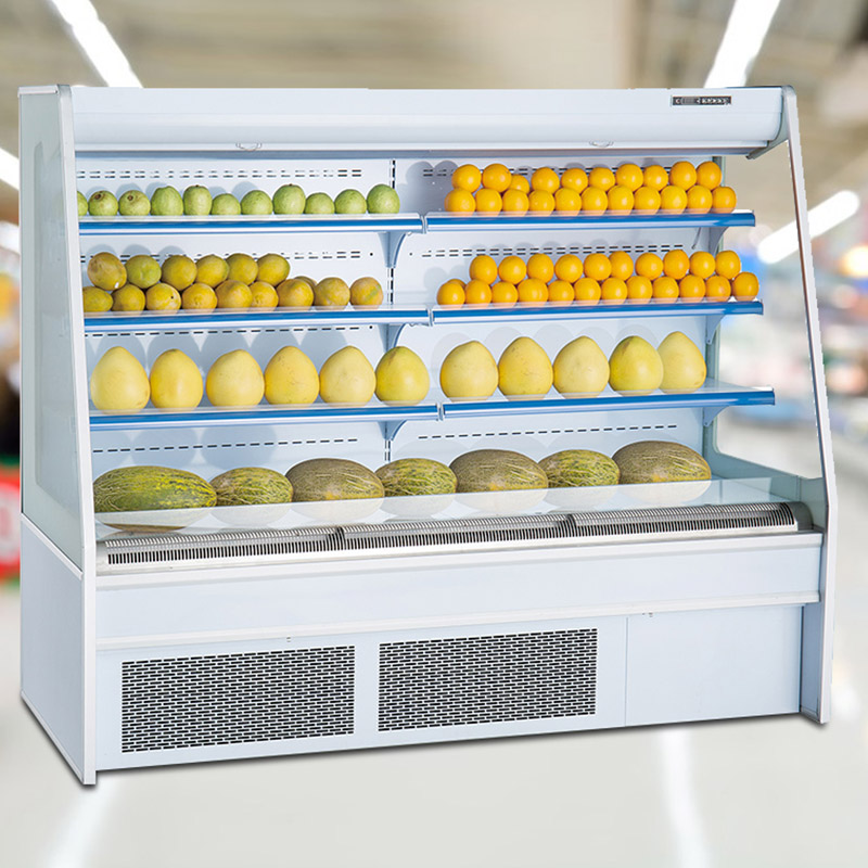 Supermarket Plug-In Multideck Refrigerated Fruit And Veg Display Chiller Fridge