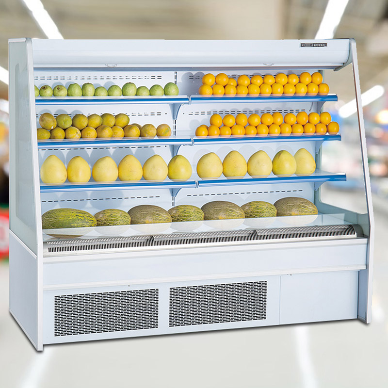 Supermercado Plug-In Multideck Refrigerado Exibição de Frutas e Vegetais Geladeira Chiller