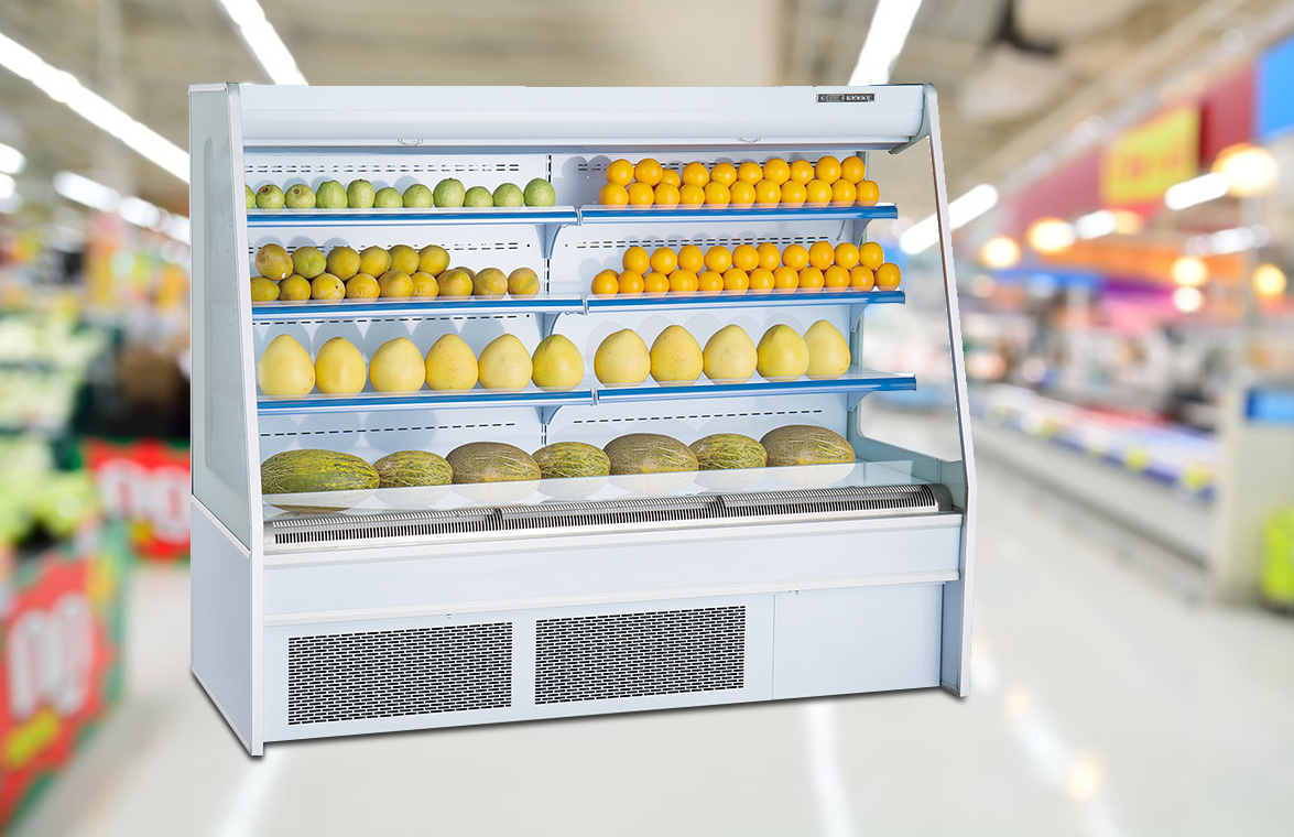 NW-PBG20A Plug-In Multideck Refrigerated Fruit And Veg Display Chiller Fridge For Supermarket 