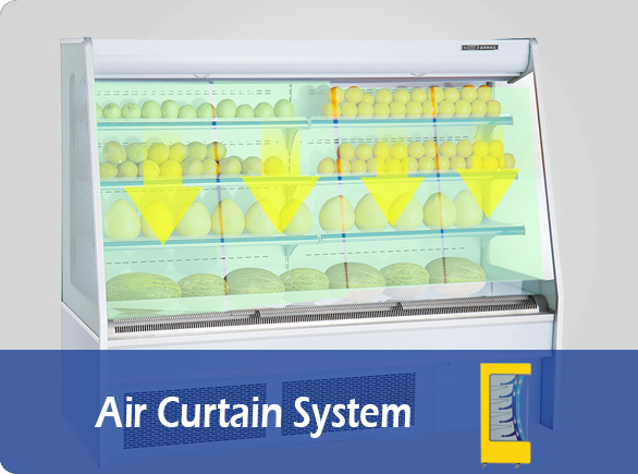 Air Curtain System | NW-PBG20A fruit and veg refrigerated display