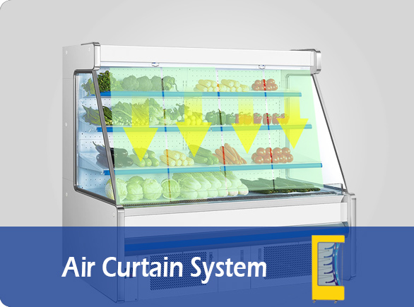 Air Cortain System |NW-PBG20B fridge for holus and fructus