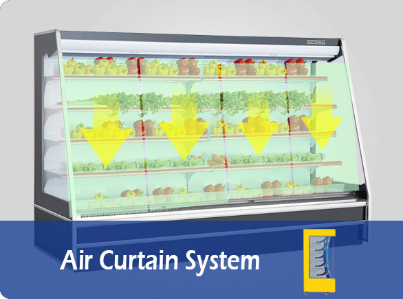 Air Curtain System | NW-PBG30AF vegetable display refrigerator