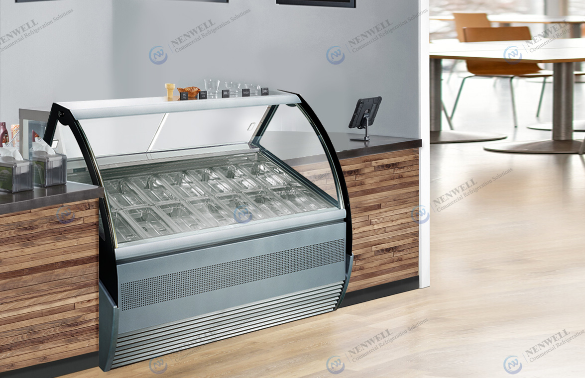NW-QD12 Commercial Ice Cream Dipping Display Cabinets And Freezers Price For Sale | factory and manufacturers