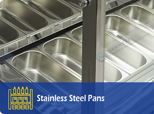 Stainless Steel Pans | NW-QD12 ice cream display freezer for sale
