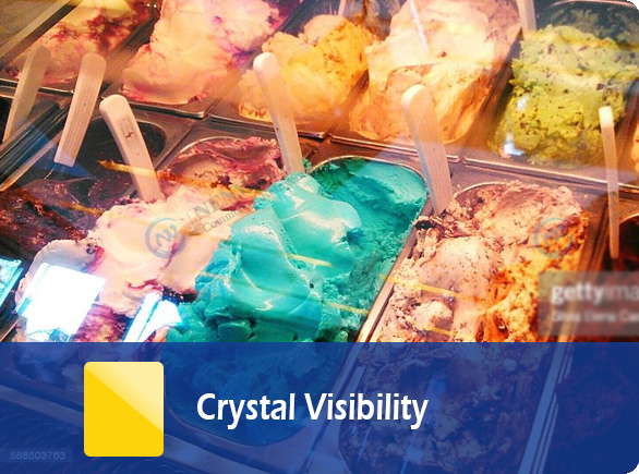 Crystal Visibility | NW-QD12 ice cream cabinet display