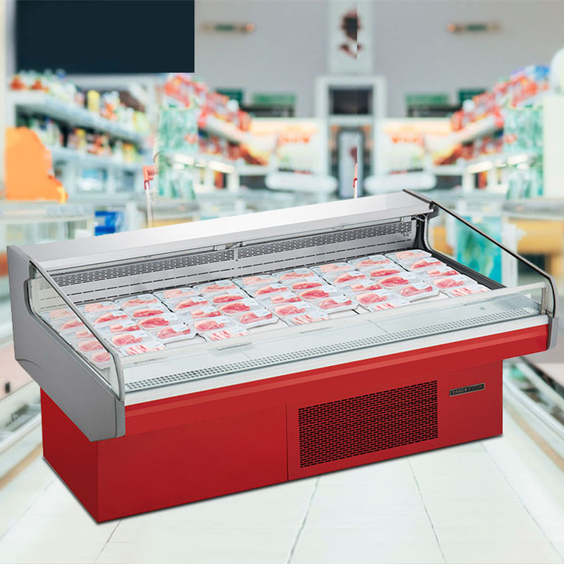 NW-RG20A Plug-In Raw Meat Tempered Glass Display Freezers And Fridges For Butchery