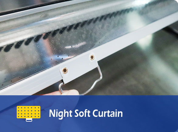 Nattmykt gardin |NW-RG20A kjøttdisk display kjøleskap