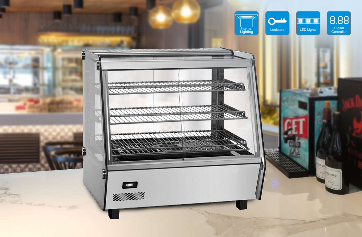 NW-RTR125L Vetrina scaldavivande elettrica per pane e pizza per ristorante e cucina
