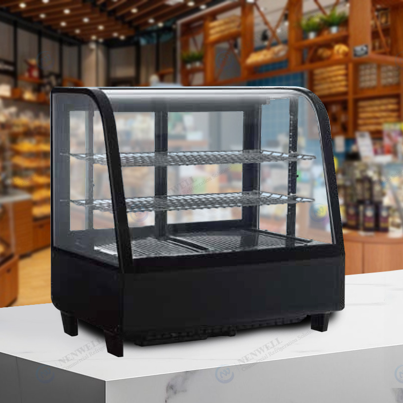 Commercial Countertop Dessert And Cake Glass Display Cooler Fridge For Bakery