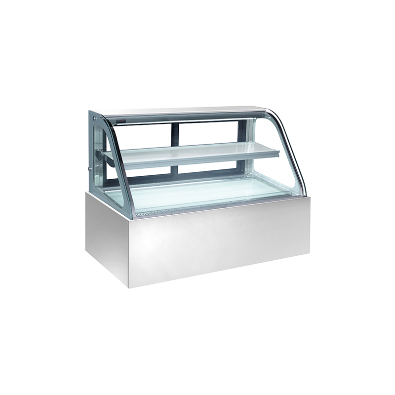 Commercial Small Cake And Pastry Curved Glass Display Refrigerator For Cream Cake