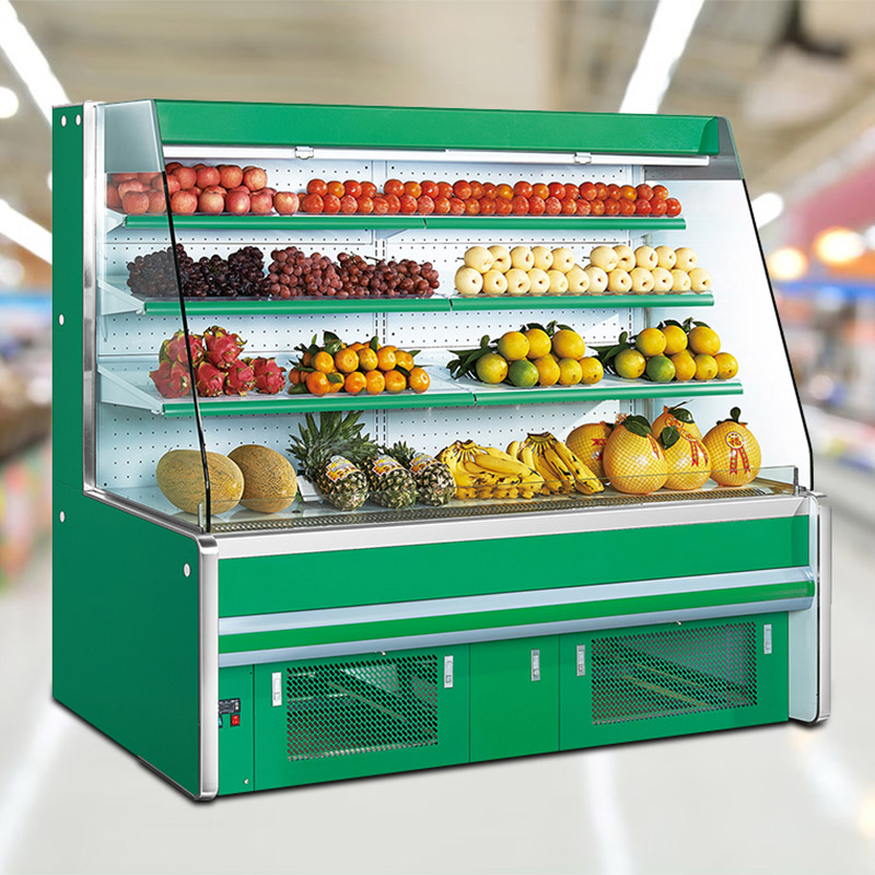 Grocery Store Plug-In Multideck Fruit And Veg Display Fridge