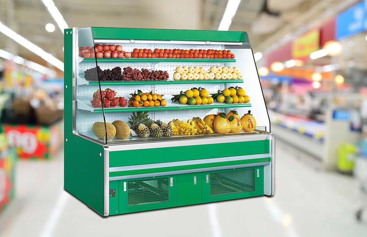 NW-SBG20B Grocery Store Plug-In Multideck Fruit And Veg Display Fridge For Sale