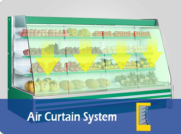 Air Curtain System |NW-SBG30BF kuolkast foar grienten en fruit