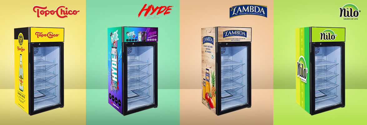 Adesivi personalizzabili |NW-SC106B Prezzo commerciale del frigorifero del refrigeratore dell'esposizione della porta di vetro del piano d'appoggio dell'alimento e della bevanda da vendere