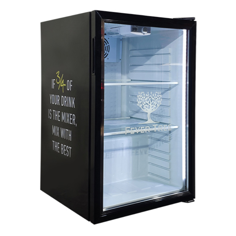 Transparent Mini Tabletop Glass Door Beverage and Beer Display Cooler