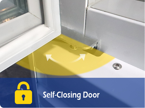 Self-Closing Door | NW-SC21 Glass Door Countertop Fridge