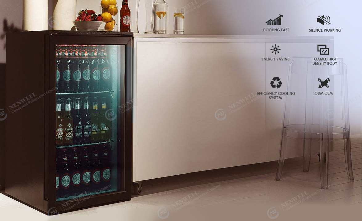 NW-SC40 Best Mini Beer And Drink Glass Door Countertop Display Coolers And Refrigerators Price For Sale | manufacturers & factories