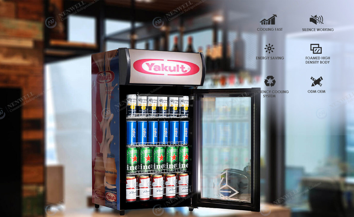 NW-SC40B Commercial Drink And Bear Counter Top Display Coolers And Refrigerators Price For Sale | manufacturers & factories