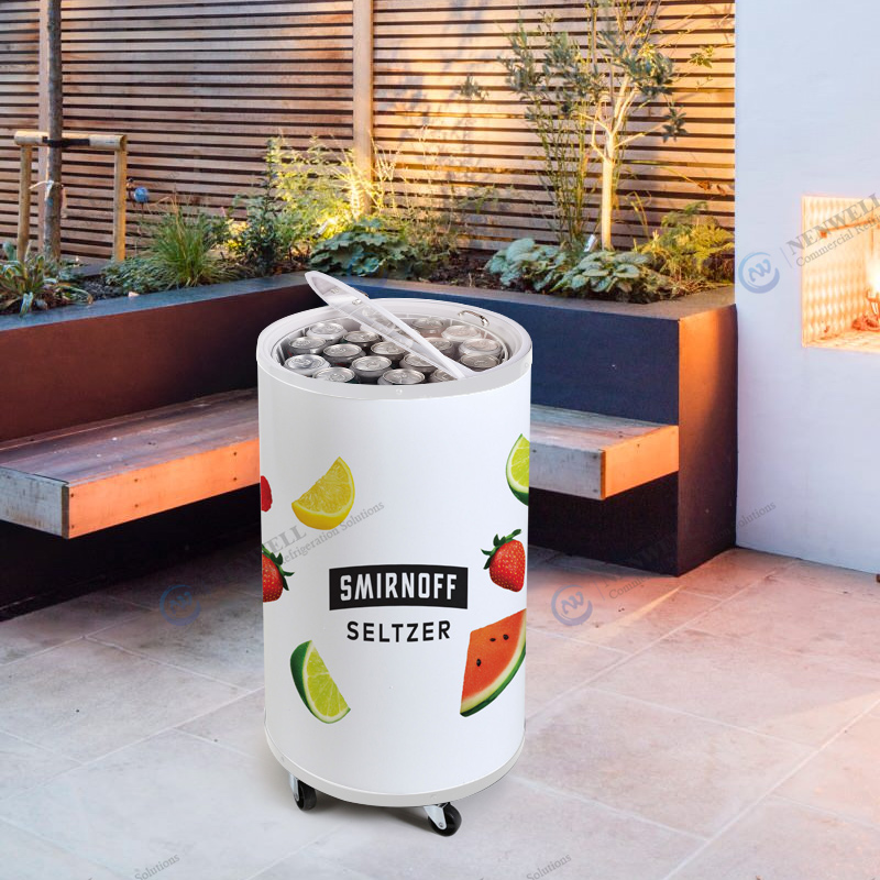 Kommersjele Round Barrel Beverage Party Can Cooler