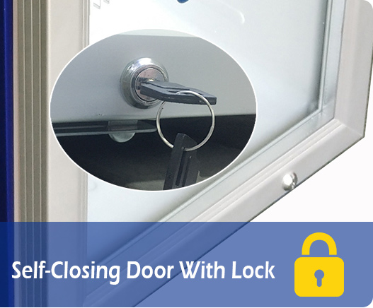Self-Closing Door With Lock | NW-SC52B Counter Top Display Chiller