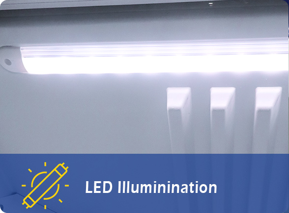 LED Illuminination | NW-SC68B-D Countertop Beverage Refrigerator