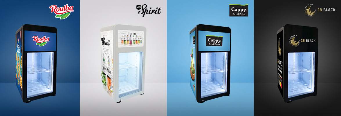 Customizable Stickers | NW-SC68D Commercial Small Beers And Drinks Glass Door Countertop Display Cooler Fridge