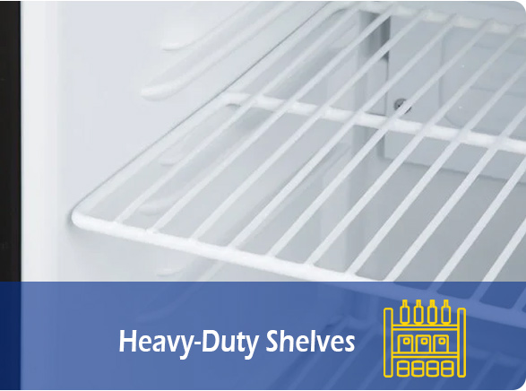 Heavy-Duty Shelves | NW-SC68D Countertop Drink Cooler