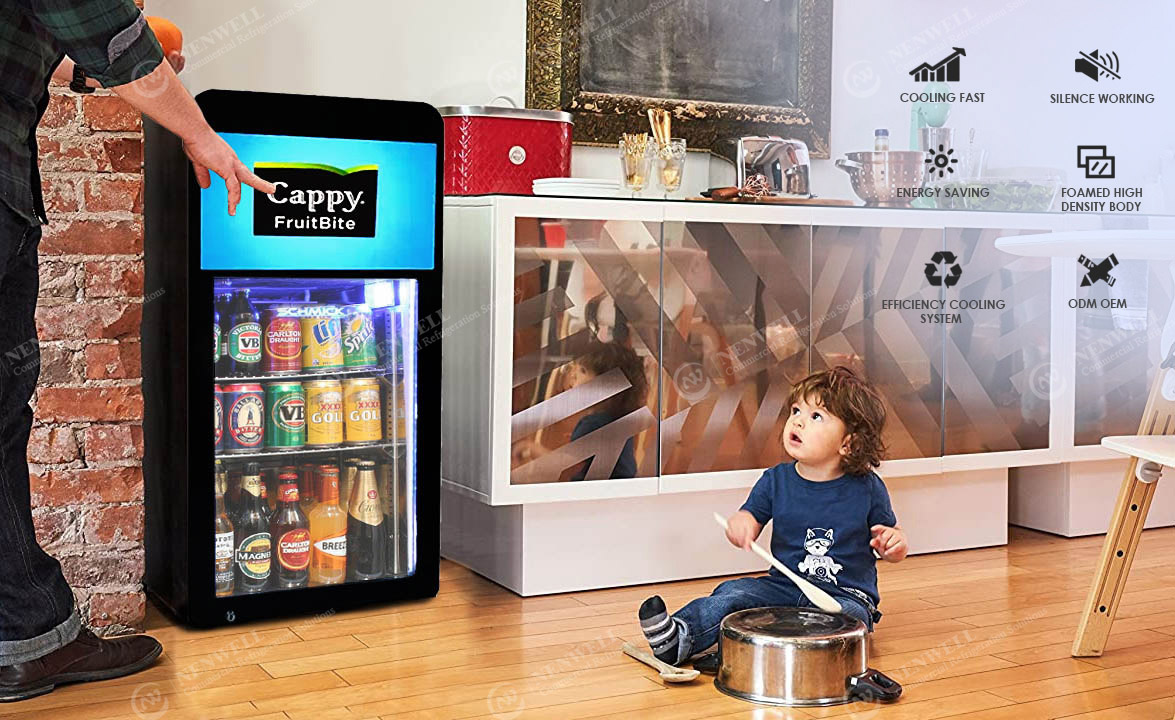 NW-SC68D Commercial Small Beers And Drinks Glass Door Countertop Display Cooler Fridge Price For Sale | factories & manufacturers