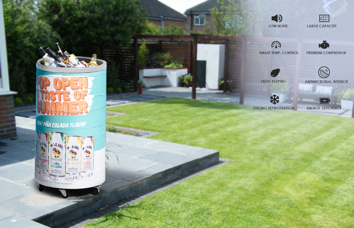 NW-SC75T Commercial Round Electric Drink Barrel Can Cooler Price For Sale | factory and manufacturers