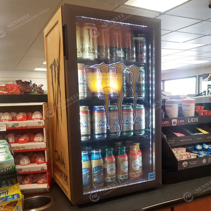 Commercial Beverage Over Counter Top Display Refrigerator