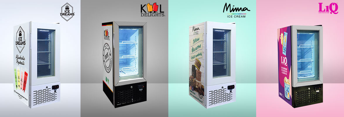 Customizable Stickers | NW-SD21B Commercial Small Ice Cream Glass Door Counter Top Display Freezers Price For Sale