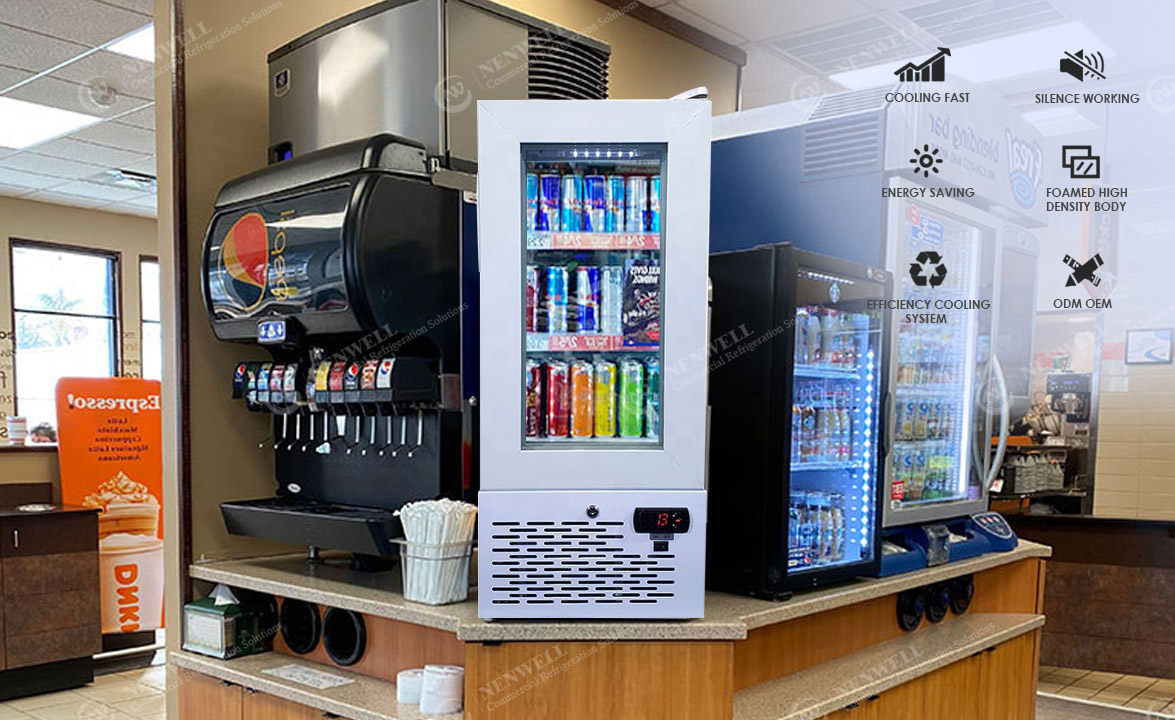NW-SD21B Commercial Small Ice Cream Glass Door Counter Top Display Freezers Price For Sale | factory and manufacturers