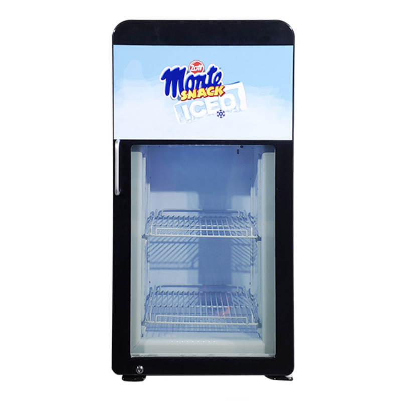 Commercial Mini Glass Door Counter Table Top Fridge And Freezer