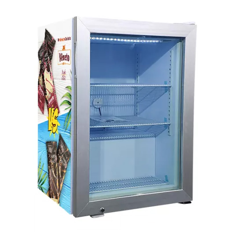 Commercial Mini Glass Door Counter Table Top Fridge And Freezer