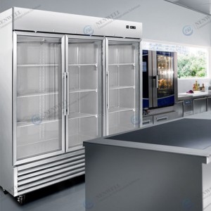 NW-ST72BFG Commercial Upright 3 Glass Front Door Merchandising Display Fridges And Freezers Price