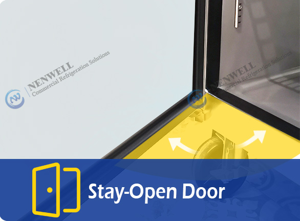 Self-Closing Door | NW-ST72BFG glass front freezer
